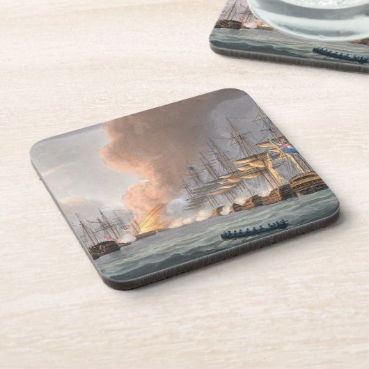 Zerstörung der dänischen Flotte vor Kopenhagen, Untersetzer (Linke Seite)