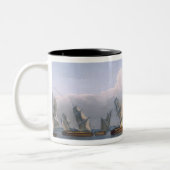 Zerstörung der französischen Fregatten L'Arianne Zweifarbige Tasse (Links)