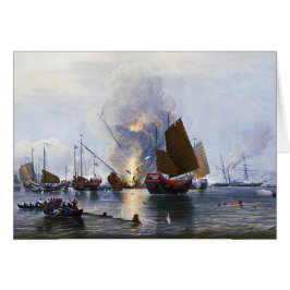 Zerstörung der Junks des chinesischen Krieges 1843