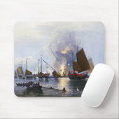 Zerstörung der Junks des chinesischen Krieges 1843 Mousepad (Mit Mouse)