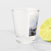 Zerstörung der Junks des chinesischen Krieges 1843 Schnapsglas (Links)