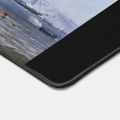 Zerstörung der Junks des chinesischen Krieges 1843 Schreibtischunterlage (Ecke)