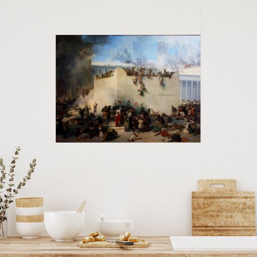 Zerstörung des jüdischen Tempels in Jerusalem Poster (Küche)