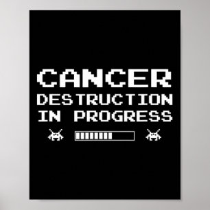 Zerstörung im Gange Gaming Lustig Retro Gamer Poster