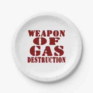 Zerstörung von Gas Pappteller