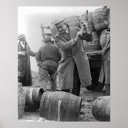 Zerstörung von Käfern Bier, 1924. Vintages Foto Poster (Vorne)
