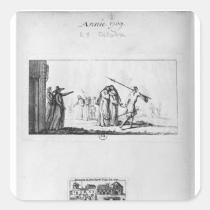 Zerstörung von Port-Royal-DES-Champions Quadratischer Aufkleber