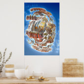 Zerstörung von Räumen Poster (Küche)