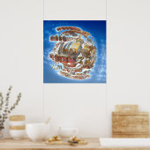 Zerstörung von Räumen Poster (Küche)