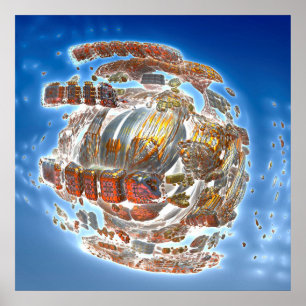 Zerstörung von Räumen Poster