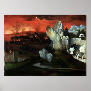 Zerstörung von Sodom und Gomorrah - Joachim Patine Poster