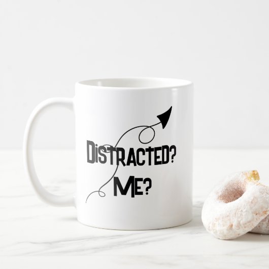 Zerstreut? Ich? Lustiger ADHD-Becher Kaffeetasse (Mit Donut)