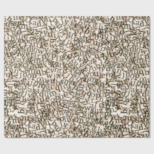 Zerstreute Alphabet-Buchstaben Geschenkpapier (Flach)