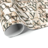 Zerstreute Alphabet-Buchstaben Geschenkpapier (Rolleneckpunkt)