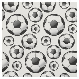 Zerstreute glatte runde Fußbälle weiß Stoff