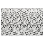 Zerstreute glatte runde Fußbälle weiß Stoff (Fat Quarter (45,7 x 55,9 cm))
