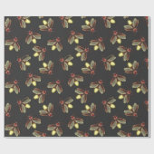 Zerstreute glühende Leuchtkäfer nachts Geschenkpapier (Flach)