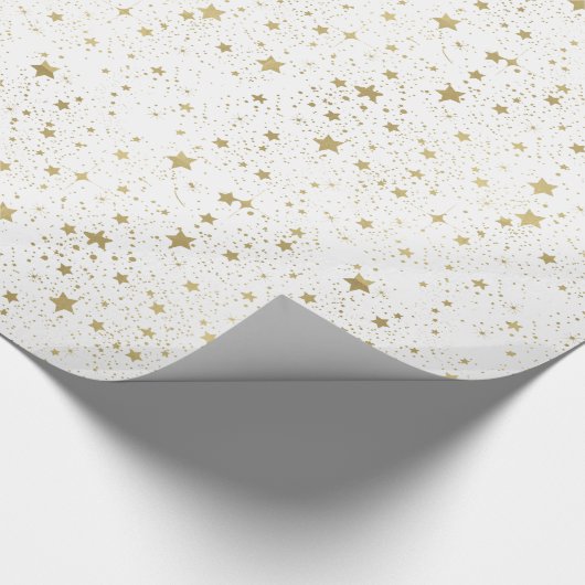 Zerstreute Goldsterne Geschenkpapier (Ecke)
