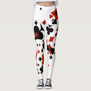 Zerstreute Karten-Reihen Leggings