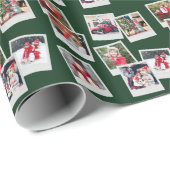 Zerstreute Schnappschüsse Benutzerdefiniertes Foto Geschenkpapier (Rolleneckpunkt)