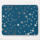 Zerstreute Sterne auf Blau Mousepad (Vorne)