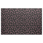 Zerstreute Wasserfarbenflamingos auf Schwarz Stoff (Fat Quarter (45,7 x 55,9 cm))