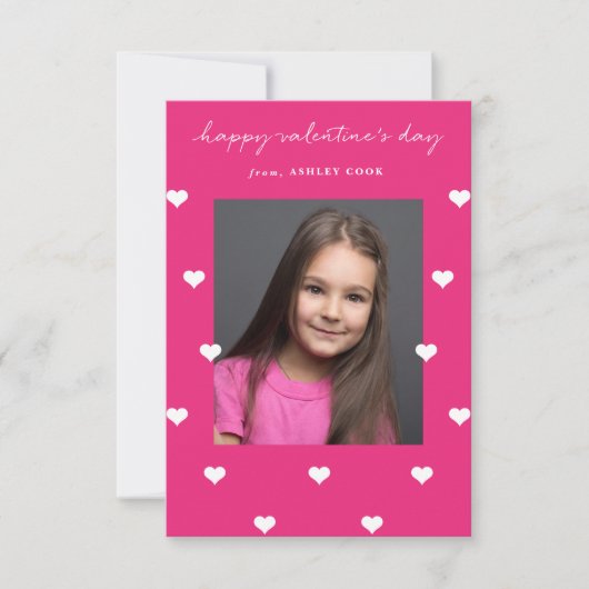 Zerstreuter Herzen Klassenzimmer-Valentinsgruß Einladung (Vorderseite)