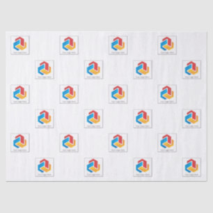 Zerstreutes Logo Seidenpapier