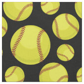Zerstreutes Softball-Ball-Schwarzes Stoff (Nahaufnahme)