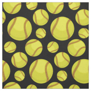 Zerstreutes Softball-Ball-Schwarzes Stoff