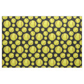 Zerstreutes Softball-Ball-Schwarzes Stoff (Fat Quarter (45,7 x 55,9 cm))