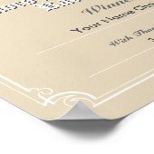 Zertifikat des Siegers des Segelklubs Poster (Ecke)