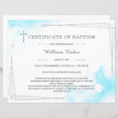 Zertifikat für Blau und Silber (Vorne/Hinten)