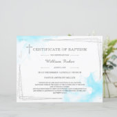 Zertifikat für Blau und Silber (Stehend Vorderseite)