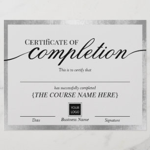 Zertifikat für den Abschluss des Silver Frame Awar