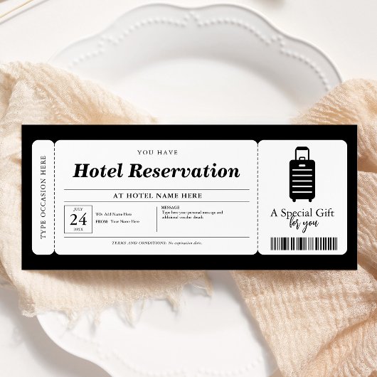 Zertifikat für den Hotelreservierungsort Einladung