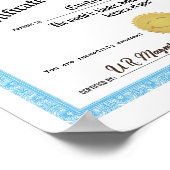 Zertifikat für Freundlichkeit, Freundlichkeit Poster (Ecke)