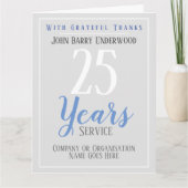 Zertifikat für lange Service-Auszeichnungen Karte (Vorderseite)