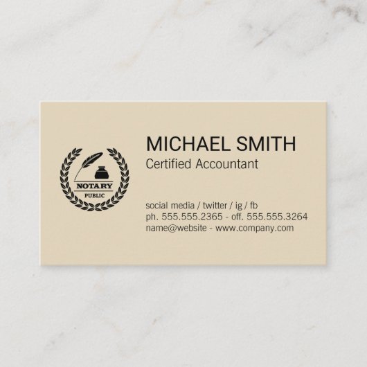 Zertifikat | Öffentliches Notar-Logo (Vorderseite)