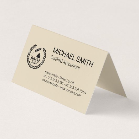 Zertifikat | Öffentliches Notar-Logo (Vorderseite)