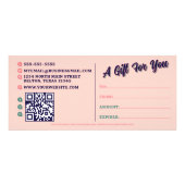 Zertifikat Retro Typografy Business Geschenkkarte Werbekarte (Hinten)