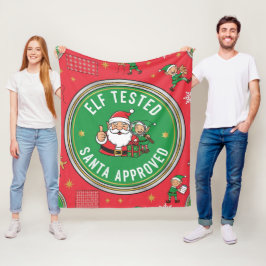 Zertifiziert Elf Getestet Santa Zugelassen Vintage Fleecedecke