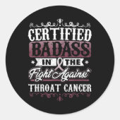 Zertifiziert schlecht gegen Brustkrebs Runder Aufkleber (Vorderseite)