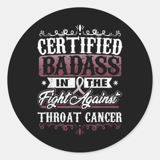 Zertifiziert schlecht gegen Brustkrebs Runder Aufkleber (Vorderseite)