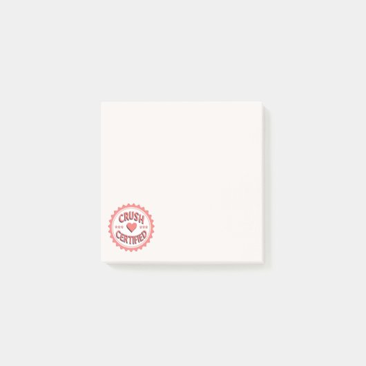 Zertifiziert süß zerquetschen post-it klebezettel (Vorderseite)
