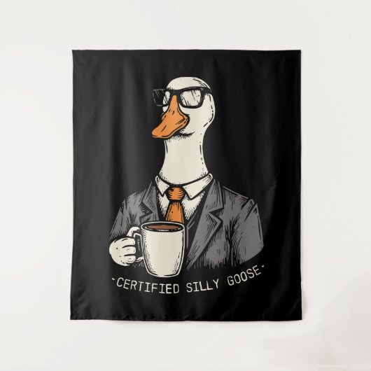 Zertifizierte alberne Gans Wandteppich (Vorderseite)