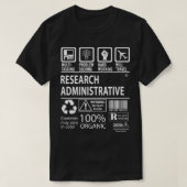 Zertifizierte Aufgabe für die Forschung administra T-Shirt (Design vorne)
