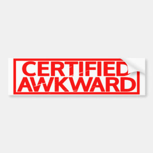 Zertifizierte Awkward-Briefmarke Autoaufkleber