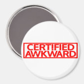 Zertifizierte Awkward-Briefmarke Magnet (Vorderseite/Rückseite)