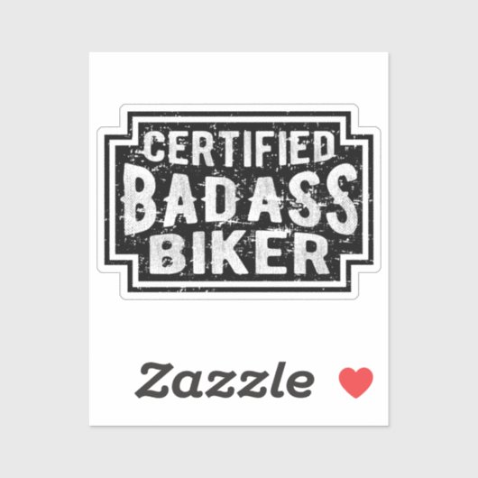Zertifizierte Badass Biker Aufkleber (Blatt)